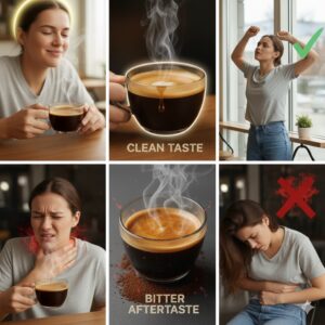 Cách Phân Biệt Cà Phê Nguyên Chất Và Pha Tạp: Nhìn – Ngửi – Nếm Chuẩn Xác 9 Nhận biết qua vị giác – Cách “nếm” để phân biệt