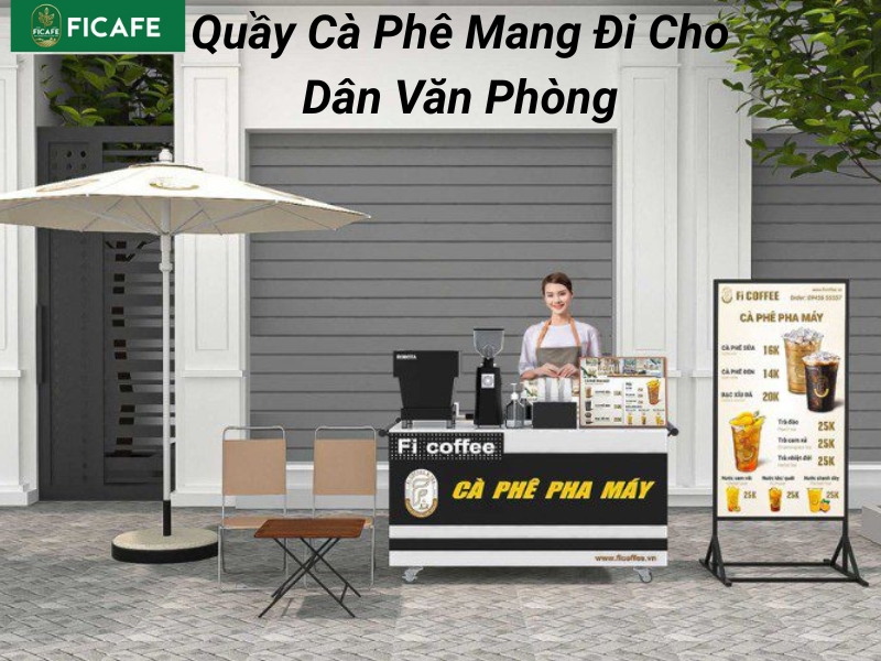 quay ca phe mang di cho dan van phong