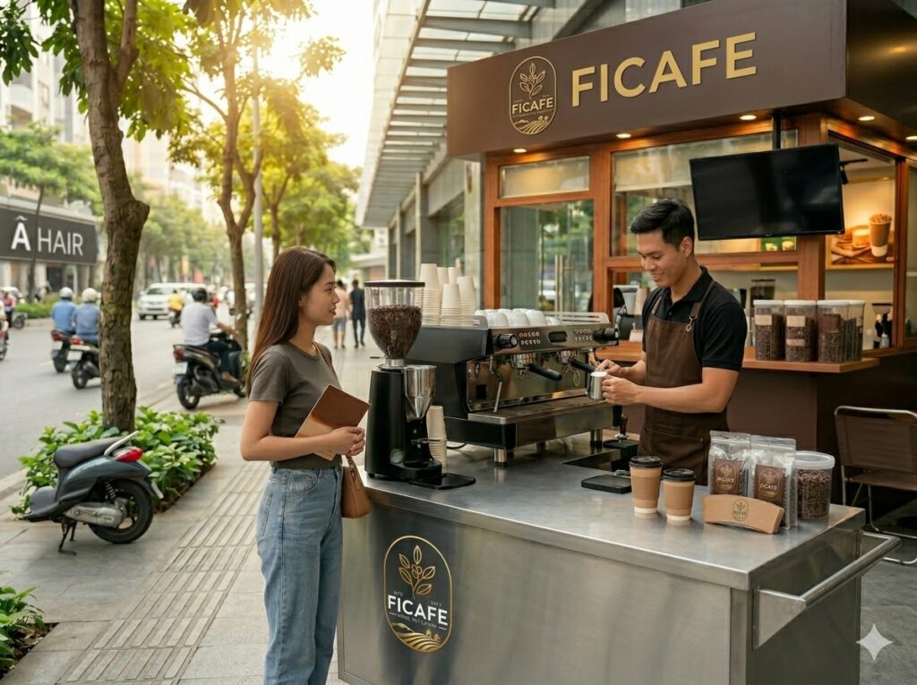 nhuong quyen xe cafe via he