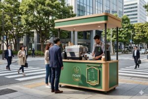 Mô hình Quầy Cà phê và Tinh gọn Kiosk