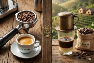 Sự khác biệt cốt lõi giữa hạt cà phê pha máy và pha phin