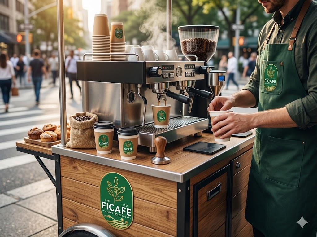 mo hinh ca phe mang di